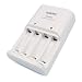 Sanyo eneloop Ladeger�t MQN04 & 4x Sanyo Advanced Akku AA Einzelzelle HR-3U mit 2700 mAh incl. Weiss - More Power + Transportschutzbox