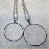 6X Silver Pendant Magnifier with Silver Chain