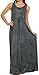 Sakkas Stella Long Tank Top Adjustable Caftan Corset Dress with Embroidery