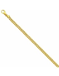 Genuine 14K Yellow Gold 5.5Mm Polished Fancy Link Bracelet 8 Inches 100% Satisfaction Guaranteed.