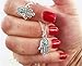 European Hand Shape With Gem Women'S Silver With Cubic Zirconia Midi Rings(1 Pc)