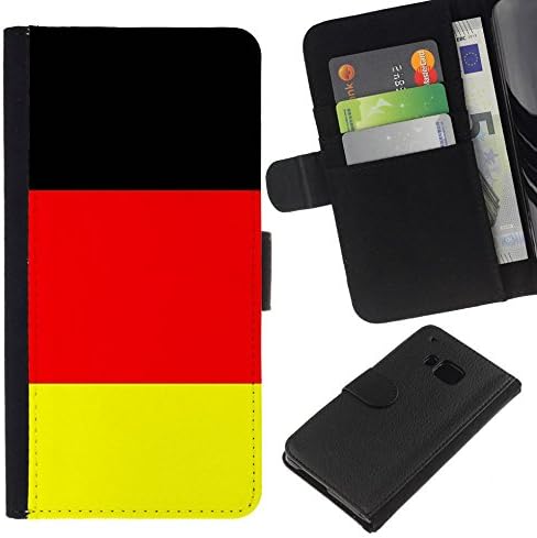 NICE GIFT GOOD PRESENT // Protective Phone Case Pouch New Design Leather Wallet Case for HTC One M7 / Germany Flag /