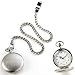 Personalized Brushed Silver Pocket Watch - Gift for Man