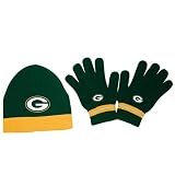 Kids Green Bay Packer Hat and Glove Set - Superbowl Champs Logo Wear by Reebok
