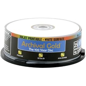 Delkin eFilm Inkjet Archival Gold - 25 x DVD-R - 4.7 GB - ink jet printable surface - spindle -... by Delkin