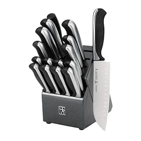 J.A. Henckels 17-pc. Fine Edge Synergy Knife Set with Graphite Block - Black/... by Henckels
