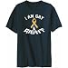 T-Shirt Mens Navy Blue " I am gay and right " Adjetives Large