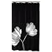 Maytex Tulip Photoreal Vinyl PEVA Shower Curtain, Black