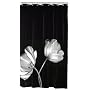 Maytex Tulip Photoreal Vinyl PEVA Shower Curtain, Black