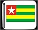 Decorated Mouse Pad with Togo, flag