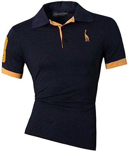 jeansian Mens Dress Casual Slim Fit Short Sleeve T-Shirts D313