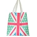 Cotton Fashion Shopper Bag Flag Design Green & Red & White & Blue