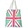 Cotton Fashion Shopper Bag Flag Design Green & Red & White & Blue