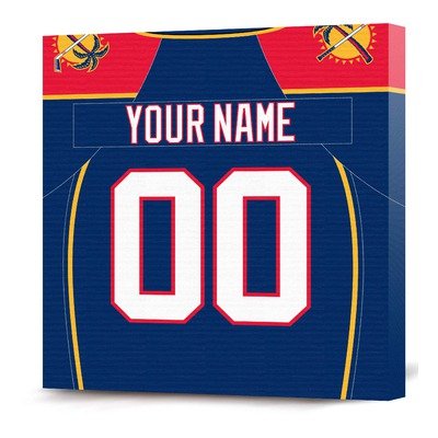 NHL Florida Panthers Customizable Jersey Canvas Print (20 x 20)