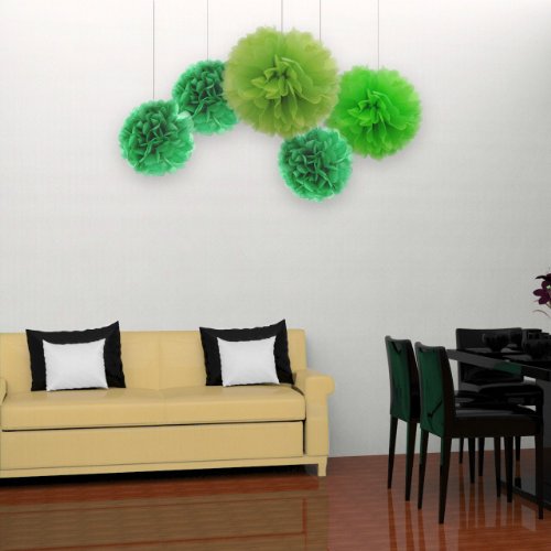 Craft Pom Poms Paper Balls -- Decorations for Crafts Pom-poms (Set of Small Medium Large) -- Yazycraft