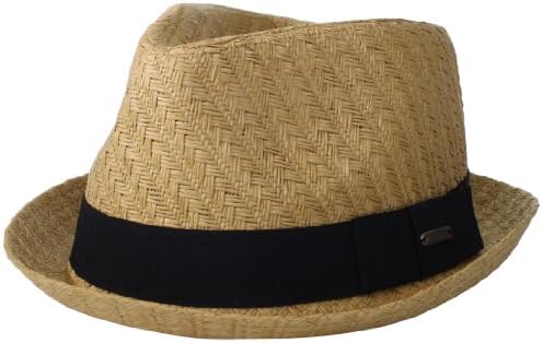 Van Heusen Men's Straw Fedora Hat with Grosgrain