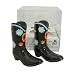 Flower and Lone Star Western Cowboy Boot Salt & Pepper Shakers Salt and Pepper Shaker Set - 3.5 Inch Tall S&P