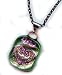 Baerreis - Sparkling Green - Dichroic Fused Glass Pendant - Hand Wrought Copper Wire Heart- 18 Inch 