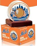 New York Mets unsigned Coasters With Game Used Dirt (Set of 4)- MLB Hologram