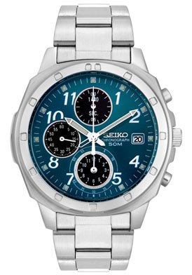 Seiko Men's Stainless Steel Chronograph Watch #SND193