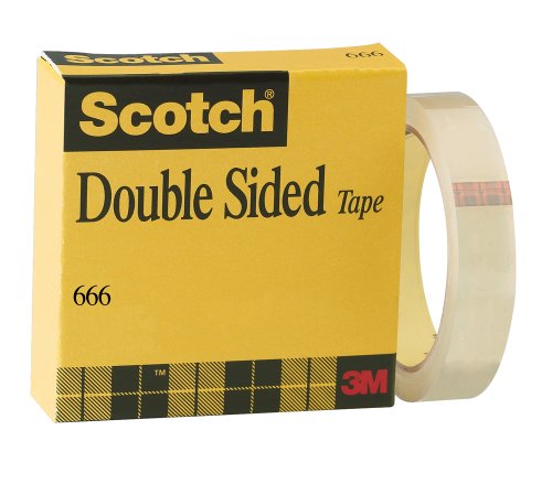Scotch® Double Sided Tape 666, 1 Inch x 1296 Inches, Boxed