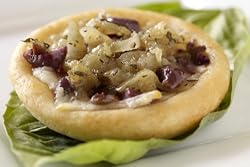 The Perfect Bite Co  Cocktail Pizzas- Glazed Garlic, Eggplant And Fontina Cheese, 12 Mini Pizzas, 13-Ounce Box (Pack of 4)