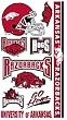 Arkansas Razorbacks Temporary Tattoos - SET OF 6 - Sports Merchandise