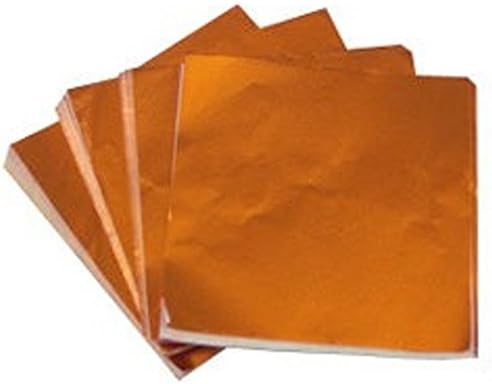 3 X 3" Orange Copper Foil Candy Wrapper