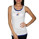 Womens NCAA Kansas Jayhawks Soft & Comfortable Camisole / Summer Tank Top - White (Size: S)