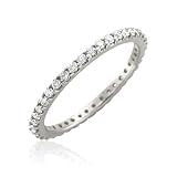 14k White Gold Diamond Eternity Band Bridal Ring (GH, SI3-I1, 0.53 carat)-Yellow or Rose Gold Available