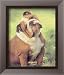 Bulldog Animals Framed Art Poster Print by Richard Stacks, 11x13
