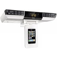 Philips Under the Cabinet iPhone and iPod Docking Station - Space Saving Mounting Dock and Kitchen Clock AM / FM Digital Tuner Stereo Radio with 20 Station Presets, Bass Reflex Speakers, Dynamic Bass Boost, Digital Sound Control, 4 Preset Sound Effects, Cooking Timer, Buzzer Alarm and Magnetic Remote Control