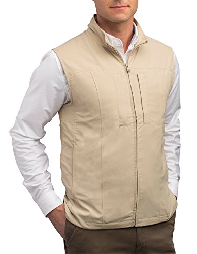 SCOTTeVEST Men's Travel Vest - 23 Pockets Travel Clothing KHA L
