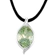 Genuine Green Quartz & White Topaz Pendant