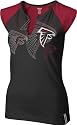 Atlanta Falcons Women's Black High Pitch Split Neck Top