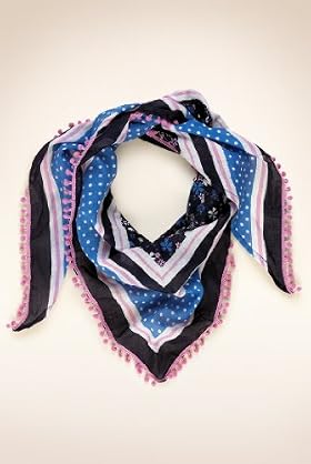 Older Girls' Pure Cotton Ditsy Floral & Spot Print Scarf