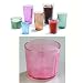 Carlisle 9 oz Old Fashion Crystalon Stack All Ribbed Texture Break-Resistant SAN / Color: Rose / Quantity: One Dozen (12)