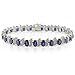 7" 13.5ct Sterling Silver Diamond and Created