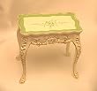 Hand Painted Dollhouse Miniature Green Side Table