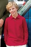 Youth Long Sleeve Pique Knit Sport Shirt