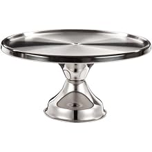 Adcraft CS-13 13-1/2" Diameter x 7-1/2" Height, Mirror Finish, Stainless Steel Cake Stand
