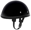 E Z Rider Gloss Black Skull Cap Novelty Motorcycle Helmet [Medium]