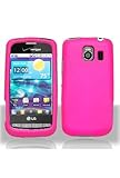 LG VS660 Vortex Rubberized Shield Hard Case - Hot Pink