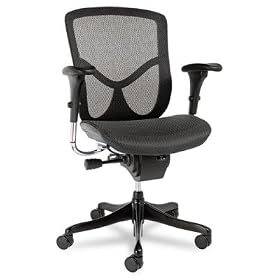 ALERA EQ Series Ergonomic Multifunction Mid-Back Mesh Chair, Black