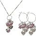 Pro Specialties Philadelphia Eagles Breast Cancer Awareness Necklace & Earring Set Size: One Size