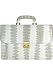 Bone / Gold Briefcase - Genuine Snakeskin Leather
