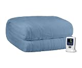 Beautyrest Soloft Micro Plush Heated Queen Blanket, Sapphire Blue