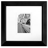 Nexxt by Linea Mode Solid Wood Frame, Holds 4-by-6-Inch or 5-by-7-Inch Photo, Black