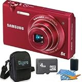 Samsung MV800 16.1 MP 3.0 MultiView Red Camera 4GB Bundle