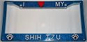 Paw Prints Blue Glitter I Love My Shih Tzu Frame